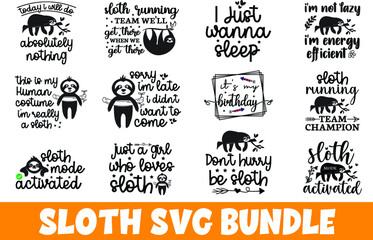 Sloth svg bundle