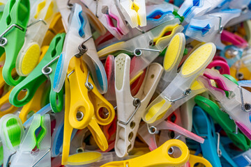 clothes pegs, clothespins, clips, laundering, washing, laundry, colorful, color