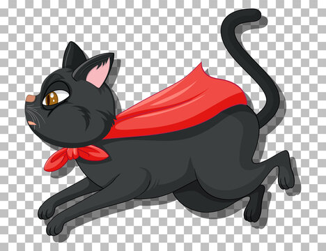 Black cat cartoon character