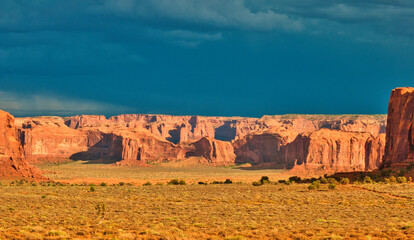 Approaching storm, Monument Valley, Navajo Nation, Utah, USA