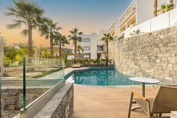 Sea hotel resort with swimming pool