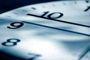 close up of a wall clock 