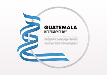 Guatemala independence day background for national celebration on september 15 isolated on white background.