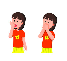 cute little girl with a shocked expression