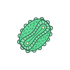 Smallpox virus icon. High quality coloured vector illustration..