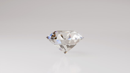 Brilliant Diamond on a Light Background