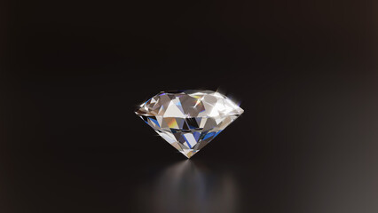 Brilliant Diamond on a Dark Background