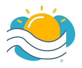 Sunshine and sunny weather forecast meteo icon