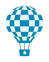 Monochromatic hot air balloon vector illustration
