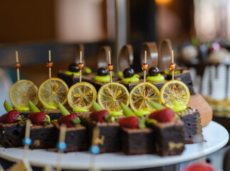 desserts at a hotel buffet