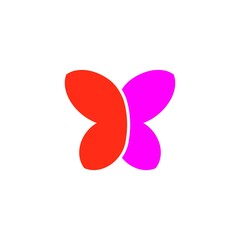 trendy butterfly logo design vector template