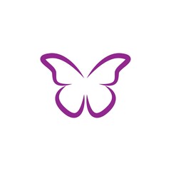 trendy butterfly logo design vector template