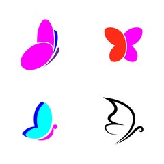 trendy butterfly logo design vector template