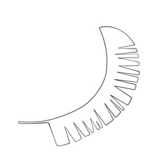 Tropical leaf vector illustration on white background