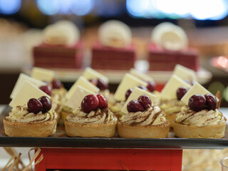 desserts at a hotel buffet