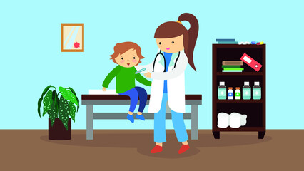 boy at the doctor's office