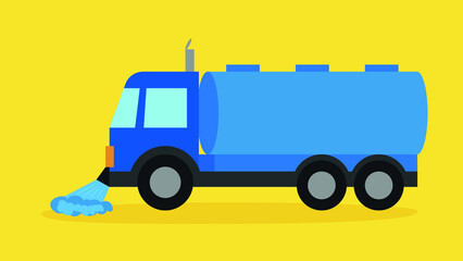 Washing car, truck, car, illustration