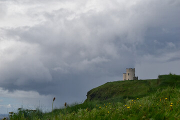 Fototapeta na wymiar Aran islands and cliff of Moher in Ireland in a sunny day