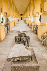 Statue lying in a corridor of the citadel in Alba Iulia, Romania