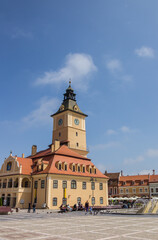 City hall on the Piata Sfatului square in Brasov, Romania