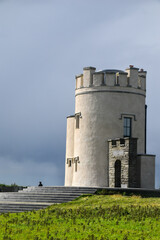 Aran islands and cliff of Moher in Ireland in a sunny day