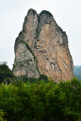 Fototapeta na wymiar rocks at the top of the mountain, Zhejiang Province, China