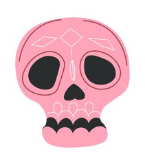 Skull with geometric prints, decorative ornament