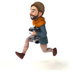 Fun 3D cartoon medieval man