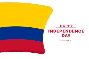 Colombia Independence Day. Vector Illustration. The illustration is suitable for banners, flyers, stickers, cards, etc.