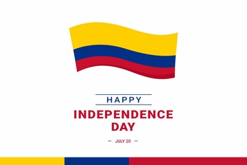Colombia Independence Day. Vector Illustration. The illustration is suitable for banners, flyers, stickers, cards, etc.