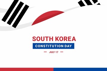 South Korea Constitution Day. Vector Illustration. The illustration is suitable for banners, flyers, stickers, cards, etc.