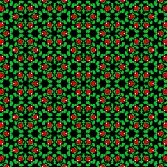 Elegant Fractal Pattern, Background,  HD, Unique - Red and green - geometric vintage