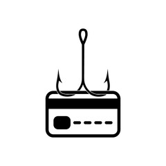 Hook personal credit card icon isolate on white background