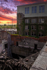 Fototapeta na wymiar Rebuilding old buildings in downtown Clarksdale Mississippi