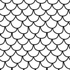 Vector seamless hand drawn pattern, fish scale print. Beautiful design for textile, wallpaper, wrapping paper, stationery. © Anna