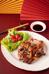 Roasted duck and vegetables, Hong kong style 