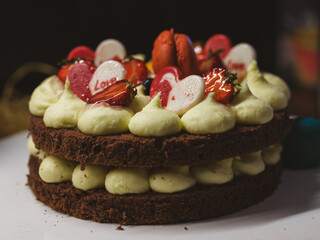 desserts at the buffet in a restaurant