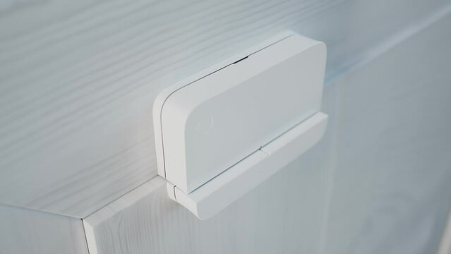 Smart home door sensor security system. Wireless technology communication device