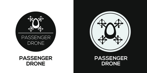 Creative (Passenger drone) Icon, Vector sign.