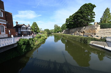 Fototapeta na wymiar The River Medway in Kent on 13 July 2022.