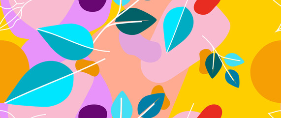 Bold Pattern Tropical Leaf Jungle Modern Motif