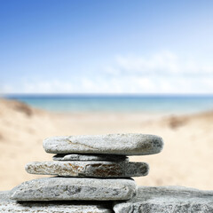 Desk of free space and port background. 