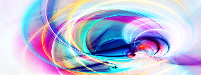 Abstrait vague multicolore. Oeuvre fractale pour la conception graphique créative