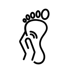 Black line icon for Massage