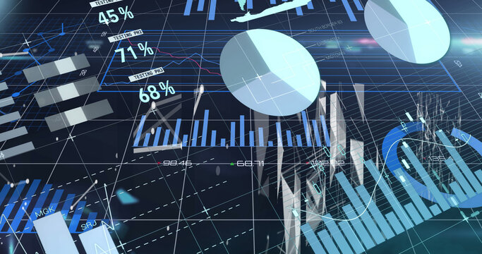Image of statistics recording and data processing over grid