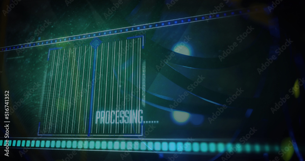 Poster image of data processing over computer server cables