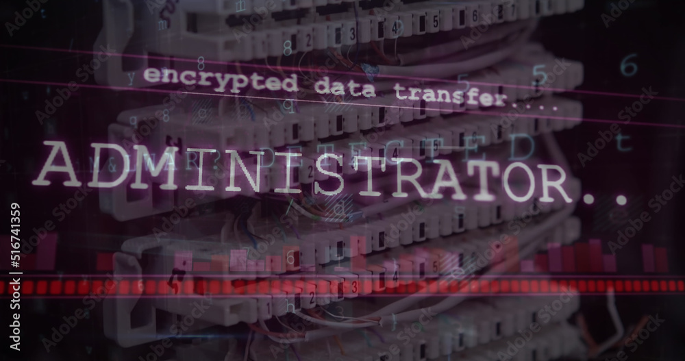 Poster image of data processing over computer server