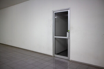 Glass door in the office