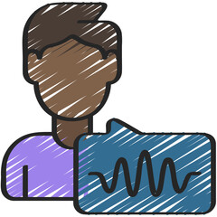 Person Giving Voice Command Icon