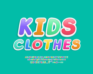 Stylish banner Kids Clothes with bright letters